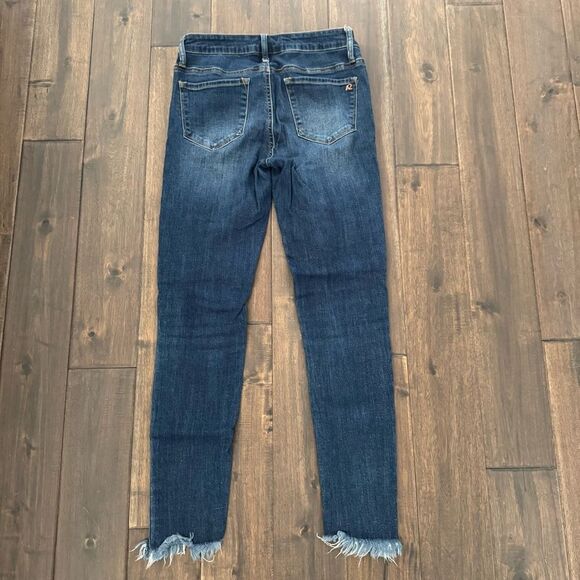 A 2nd by Special A Jeans Dark Wash Distressed Ankle Skinny Jr. 5 - Picture 6 of 7